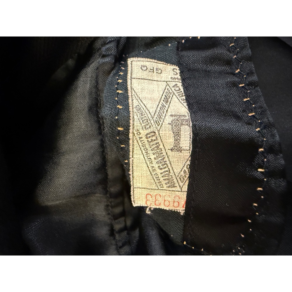 McManus & Riley Overcoat Mens XL Black Fair Vintage Union Made Wool Coat 60's - Picture 5 of 12